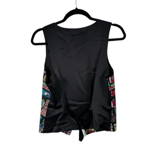 Nicole Miller Vintage 100% Silk Christmas Vest Nutcracker Novelty Womens‎ Medium thumbnail 7