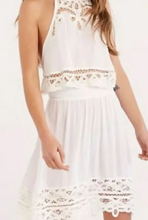 free people intimately mini skirt halter set thumbnail 1