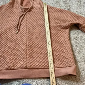 BKE Women's Granola Girl Quilted Textured Hoodie Pullover Sweatshirt‎ Size L thumbnail 5