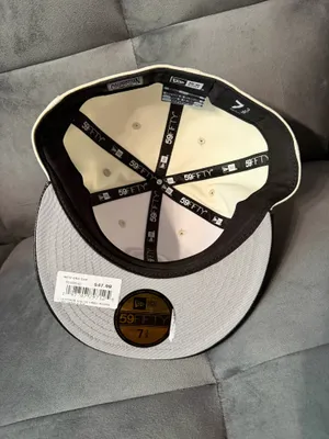 New Era Philadelphia Phillies 59Fifty Fitted Hat 7 3/8 Cream With Leather Brim (NWD) thumbnail 3