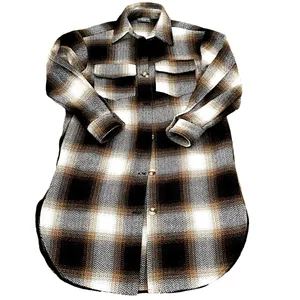 New Sweet Lovely by Jen Long Button Up Plaid Shacket M Brown Size M thumbnail 11