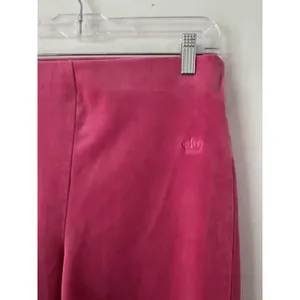 Juicy Couture Pink/Black Velour Biker Shorts Women’s Medium Set thumbnail 6