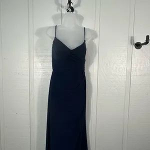 LA FEMME Navy Ruched Jersey Trumpet Gown Dress SIZE 6 NWT thumbnail 7