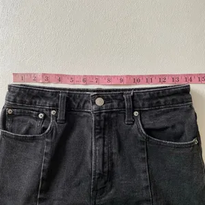 Abercrombie Curve Love High Rise Skinny Jeans Black Raw Hem 27 thumbnail 5