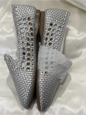 NWT Birdies Starling Silver Woven Loafers Size 6 Coastal Preppy Spring Chic thumbnail 6
