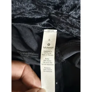 Lululemon Pants Womens 6 Black Velvet Joggers Elastic Waist Pockets Lounge thumbnail 5