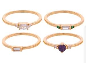 Eliza & Jane Cubic Zirconia gold rings thumbnail 3