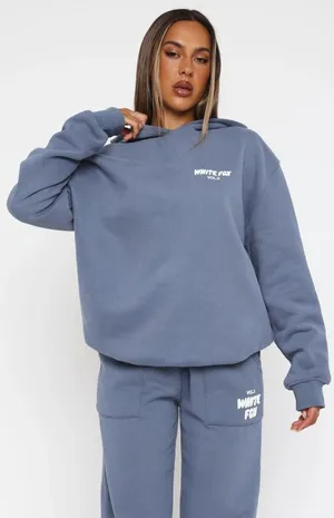 White Fox Vol.3 Ocean Puff Print Logo Oversized Offstage Hoodie Sweatshirt S/M thumbnail 1