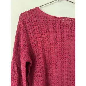 NWT Natural Life Purple Floral Semi Sheer Long Sleeve Blouse Women’s Size XXL thumbnail 3