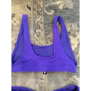 Beach Riot Peyton Textured Bikini Top & Vanessa Bikini Bottom L Ultra Violet NEW thumbnail 11
