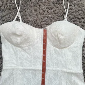 Lulus White Lace Bustier Maxi Dress – Size L – Stretch Fit Bridal Gown – New thumbnail 10
