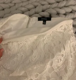 White Lace Midi Skirt thumbnail 2