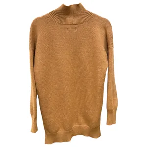 Size Small Anthropologie Maeve Camel Brown Mockneck Sweater thumbnail 4