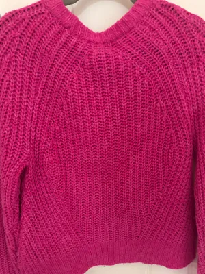 A New Day Hot Pink Crewneck Sweater thumbnail 4