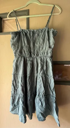 Trixxi Sage Green Tiered Spaghetti Strap Sundress thumbnail 1