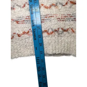 Altar'd State‎ Knit Geometric Pullover Cream Cozy Textured Relaxed Sweater L thumbnail 10