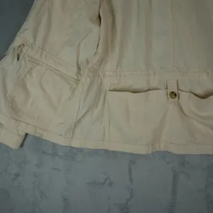 Lauren Ralph Lauren Jacket Womens XL Beige Herringbone Military Utility‎ Cotton thumbnail 11