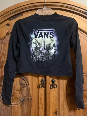 Vans Black  long sleeve crop top thumbnail 2