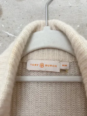Tory Burch Cashmere Ribbed Cardigan thumbnail 2