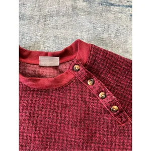 Columbia Marsala Red Houndstooth Chillin Pullover Sweater Large thumbnail 3