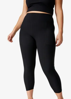 Cotton‎ On Plus Size Active High-Waisted Black Leggings Size 14 thumbnail 1