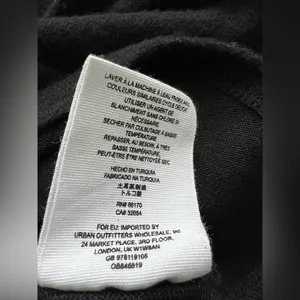 Free People All Types Of Twisted Black Top long sleeve V neck stretchy thumbnail 6