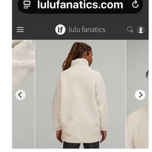 Lululemon Long Textured Fleece Jacket White Opal Oversized W3EOWS M/L thumbnail 11