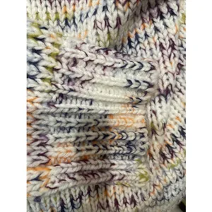 Loft Spacedye Oversized chunky knit sweater double V With Side‎ Slits Women's XL thumbnail 3