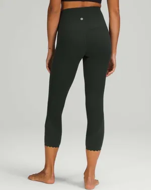 Lululemon Align Scalloped Hem High-Rise Crop 23" Rainforest Green 6 thumbnail 6