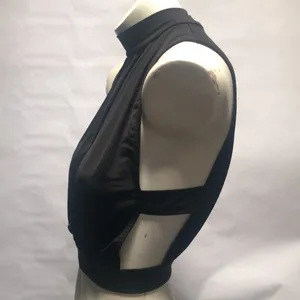 Asos black open back blouse thumbnail 7