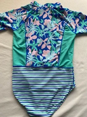 Coolibar Koko Swimsuit Blue thumbnail 3