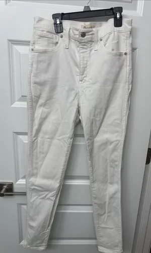 Madewell White High-Rise Skinny Jeans thumbnail 1