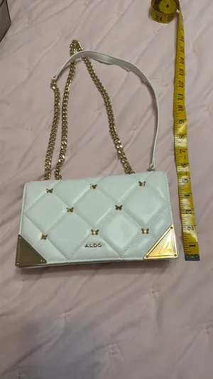 ALDO White Purse with Gold Butterflies 🦋 and Gold Trim thumbnail 5