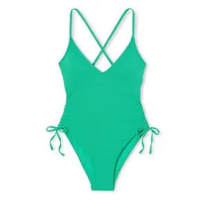 Stoney Clover Lane Textured Cheeky High‎ Leg One Piece Swimsuit Size S thumbnail 4