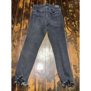 American Eagle stretchy normcore 8 destroyed hi-rise jeggings thumbnail 2