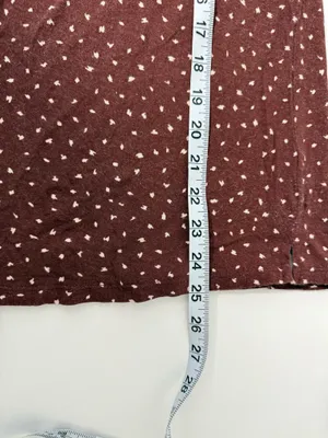 Maurices 24/7 Rust Brown Dotted Tee Crew Neck Short Sleeve thumbnail 9