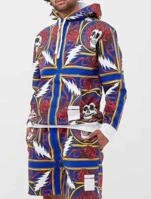 🆕 NWT CTM X Grateful Dead Border Bandana Hoodie | Multicolor thumbnail 3