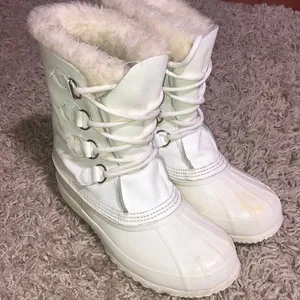 Vintage White Sorel polaris boots size 7 snow boots winter boots snowboarding​​ thumbnail 3