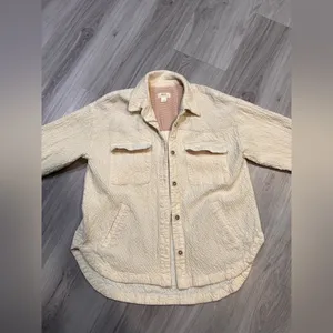 NWOT ANTHROPOLOGIE Cream Button-Up‎ Women's Jacket thumbnail 14