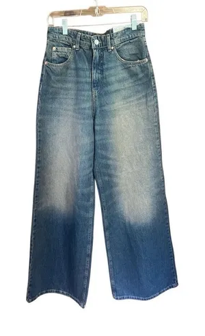 SRADIVARIUS Womans Loose Wide Fit Jeans Sz 4/32 NWT thumbnail 1