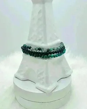 Green Themed Bundle 4mm Beaded Bracelet thumbnail 2