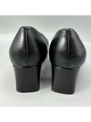 Easy Spirit Cosma Pumps Womens 8 Black Leather Almond Toe Slip On Career Formal thumbnail 4