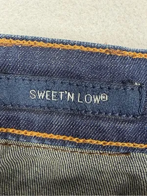 Lucky Brand Sweet N Low Jeans Womens 4/27 Low Rise Flare Y2K Dark Wash 33" thumbnail 6