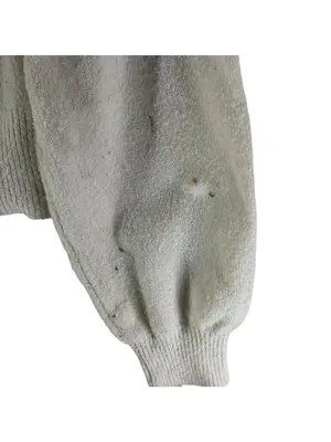 Lulus Sweater Mock Neck Cropped Puff Sleeve White S thumbnail 3