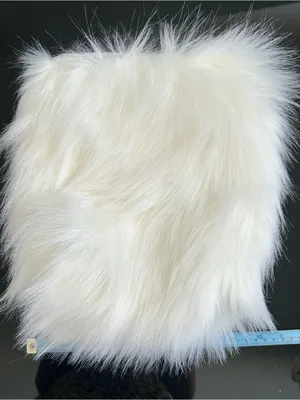 White Faux Fur Wristlet Clutch - Unbranded thumbnail 3