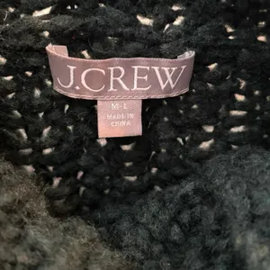 J Crew M L Turtleneck Sweater Chunky Textured Knit Wool Alpaca Heather Rich Pine thumbnail 4