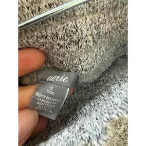 Aerie Gray Heathered Jogger Pants Soft Lounge Drawstring Waist Size‎ Small thumbnail 4