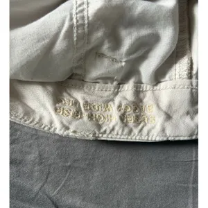 American Eagle Cream Baggy Wide Leg Cargo Pants - 6R thumbnail 7