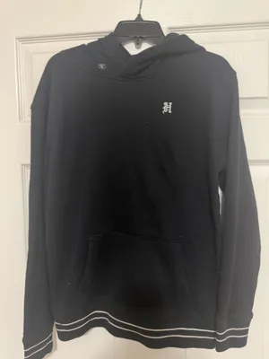 Hollister California Black Hoodie with Los Angeles Script Hood Detail thumbnail 2