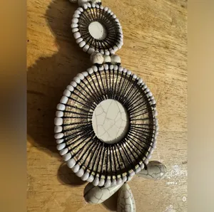 Chunky Statement Stylish Beaded Gold Tone Necklace thumbnail 6